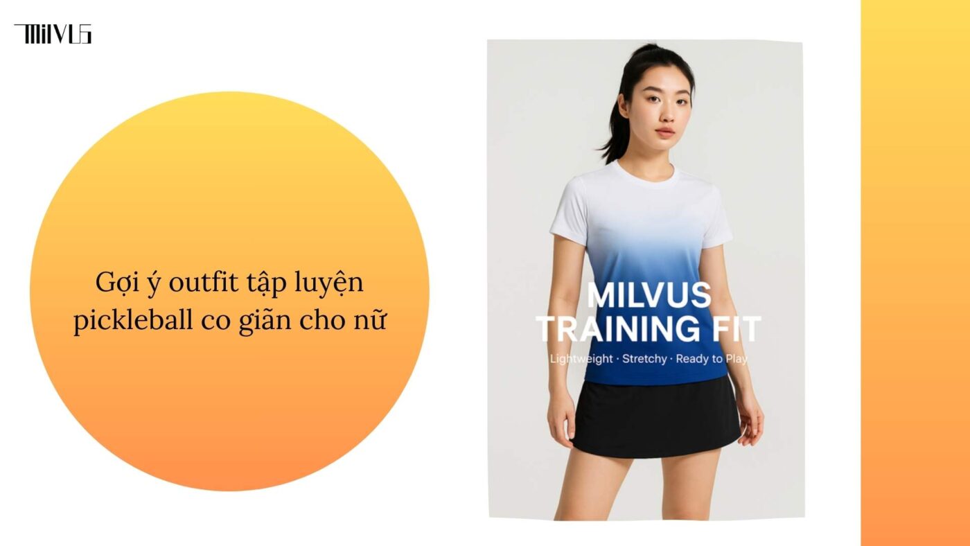 Outfit pickleball chất liệu co giãn 4 chiều