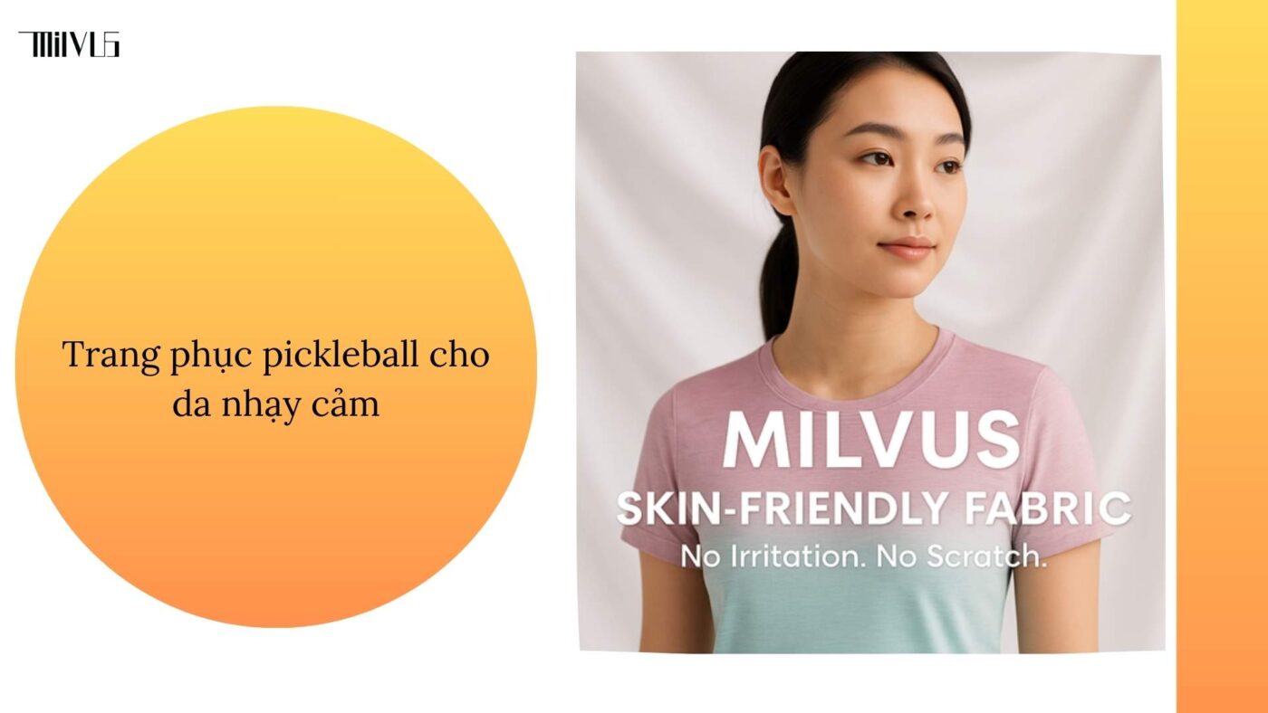 Quần áo pickleball vải mềm mịn thân thiện da