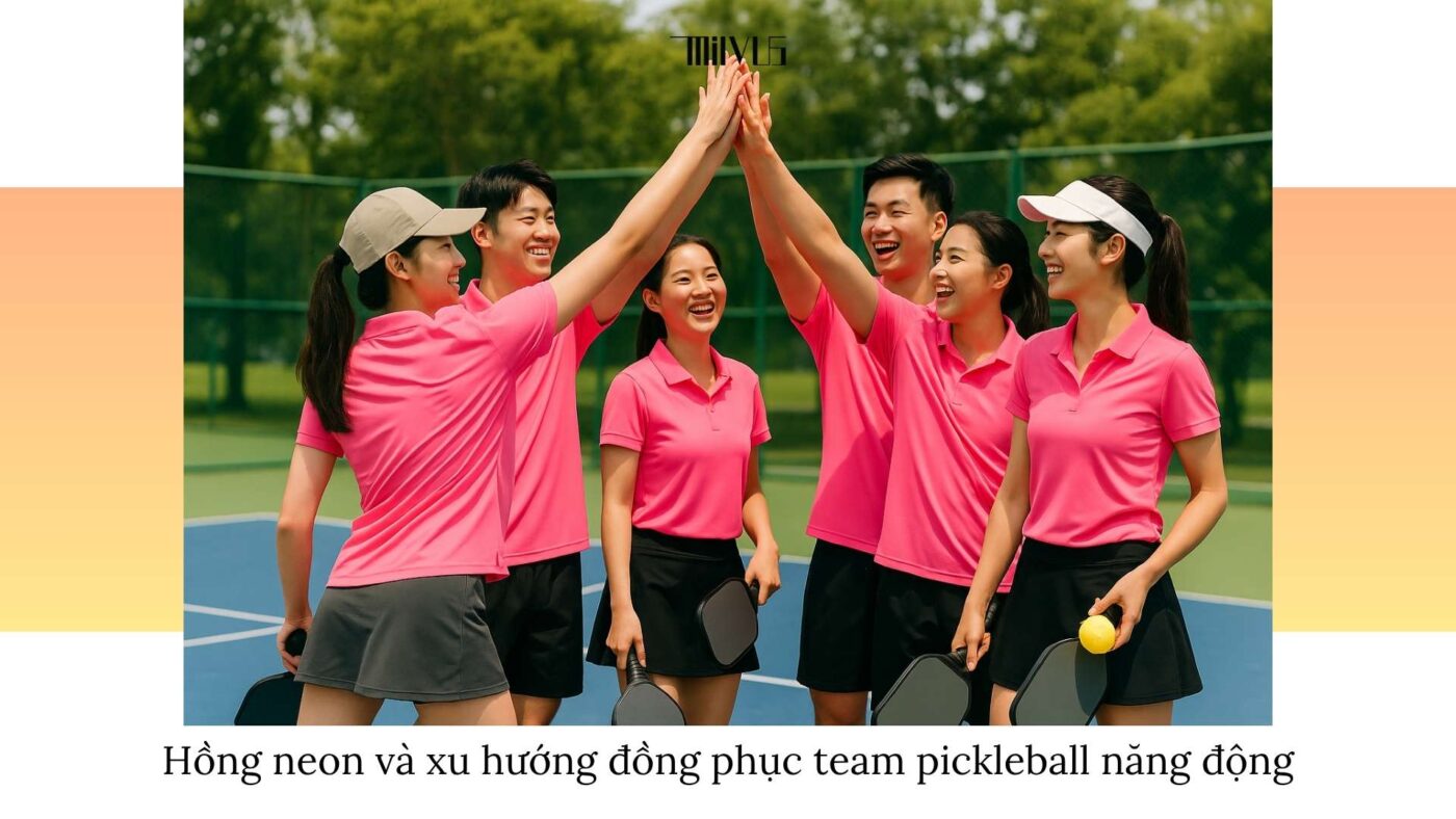 Outfit pickleball màu hồng neon cá tính