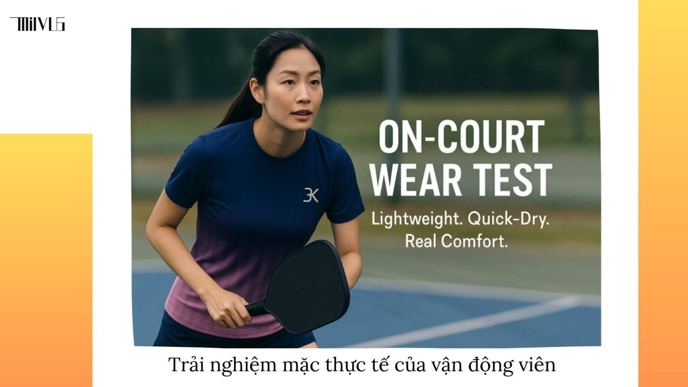Outfit pickleball chất liệu thể thao bền vững