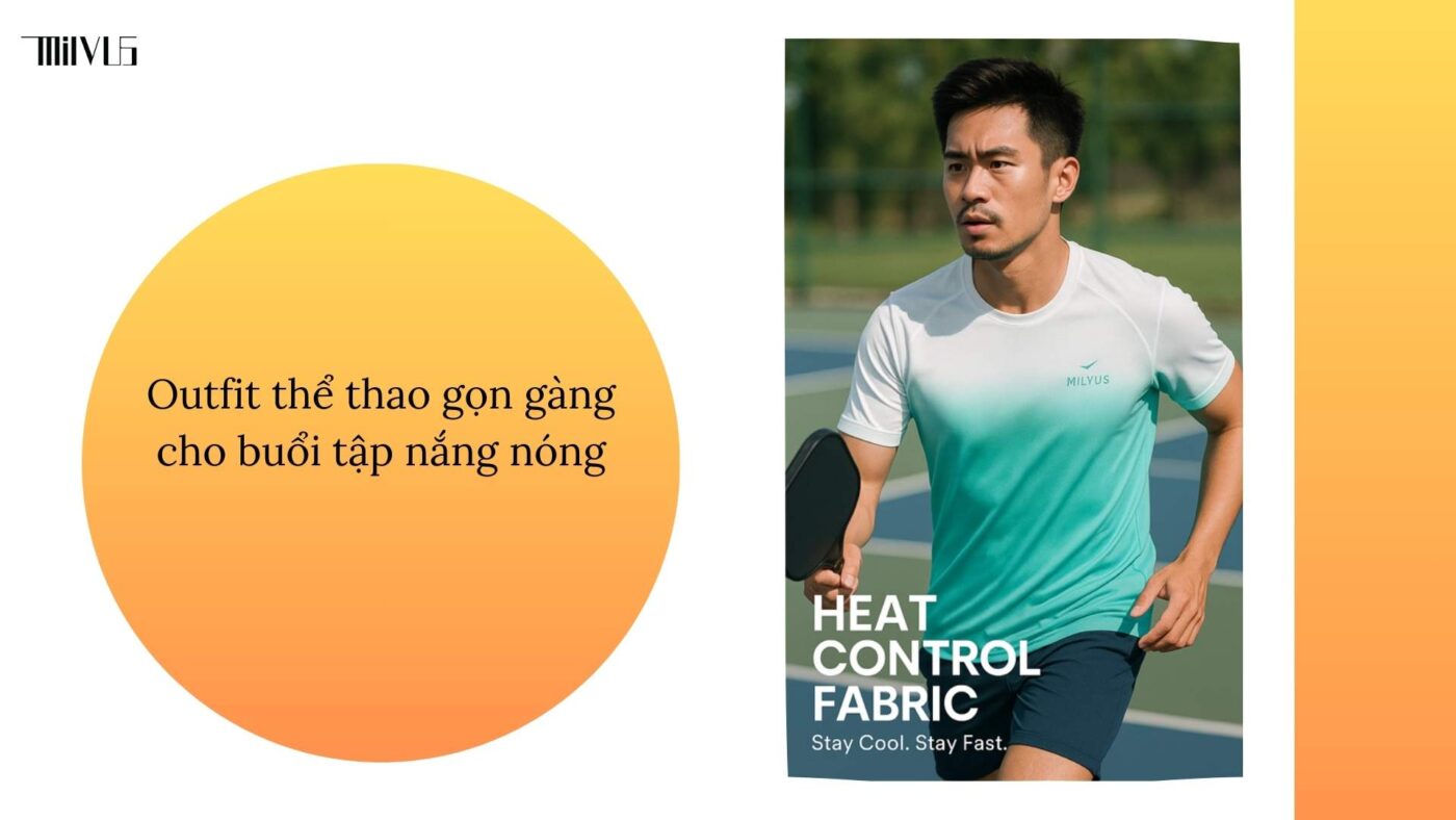 Outfit pickleball dáng sporty chic