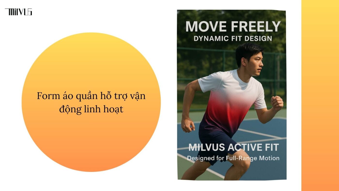 Quần áo pickleball dáng trẻ trung kiểu streetwear