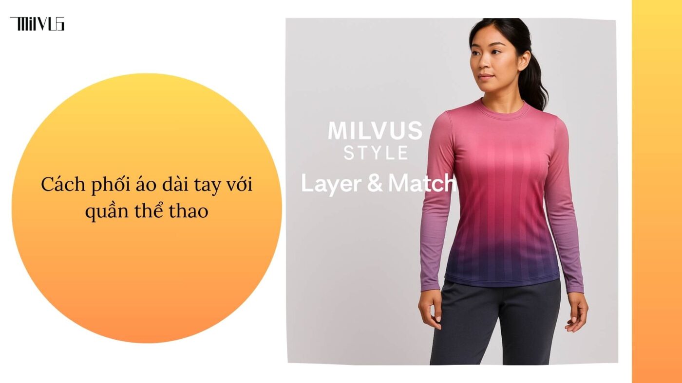 Outfit pickleball áo dài tay cho ngày se lạnh