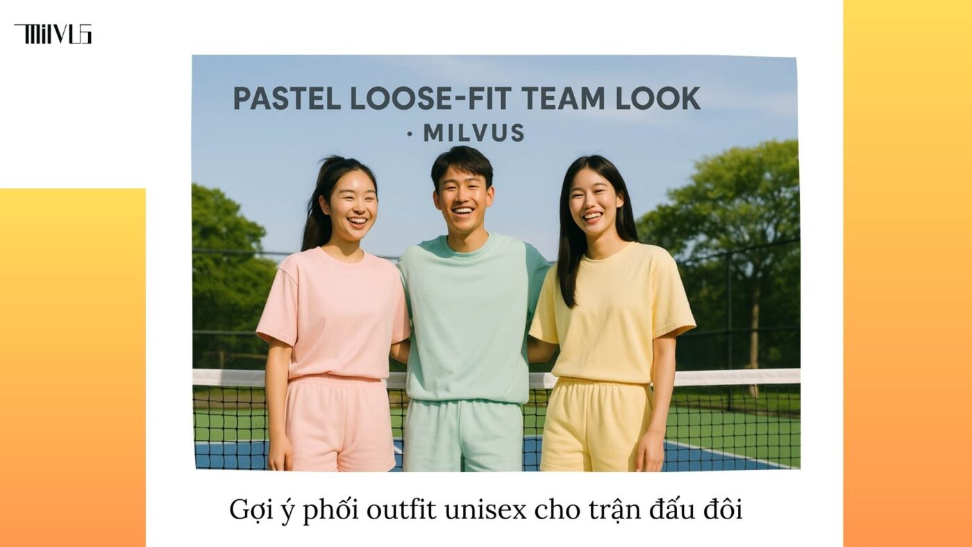 Quần áo pickleball dáng unisex nam nữ đều mặc đẹp