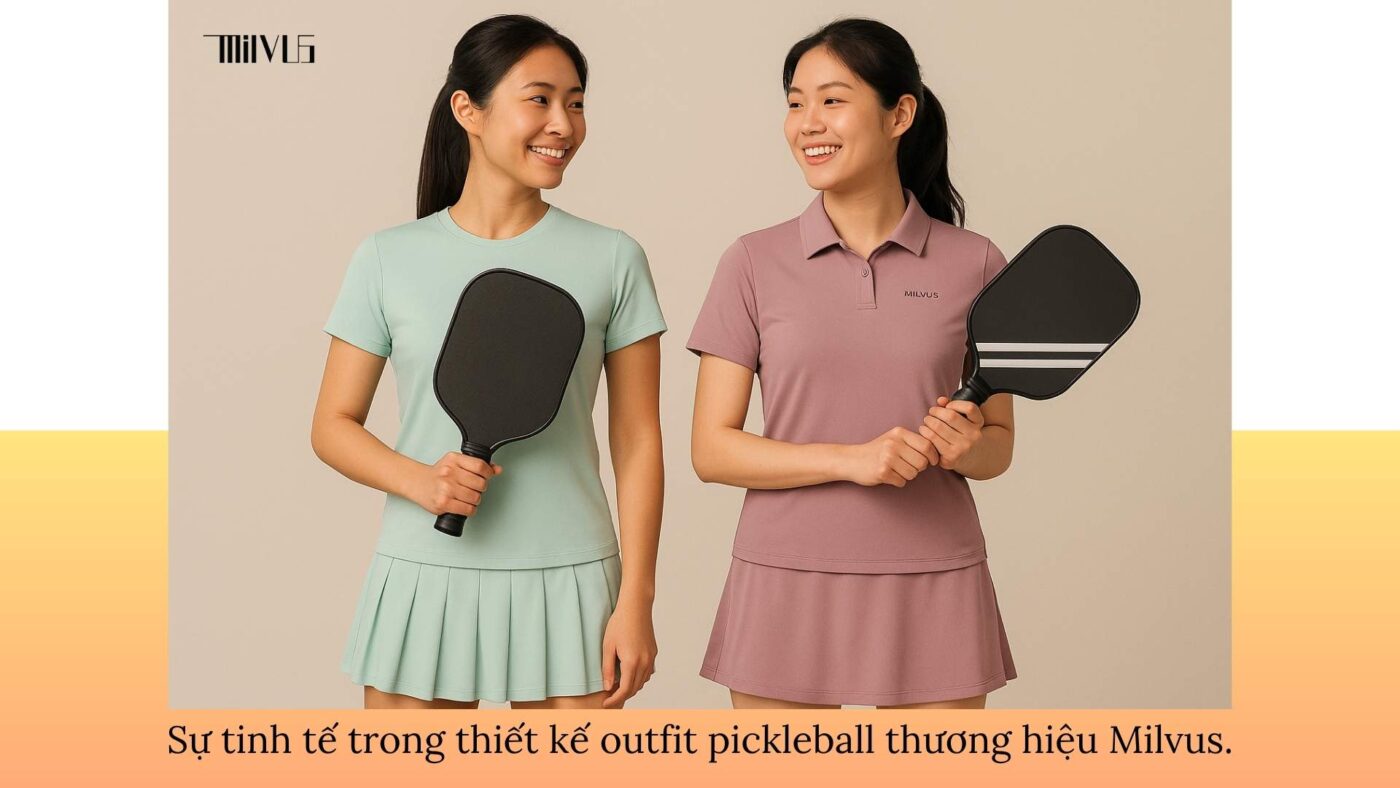 Quần áo pickleball màu pastel ngọt ngào cho nữ