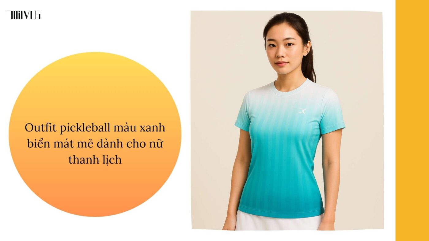 Quần áo pickleball màu xanh biển mát mẻ