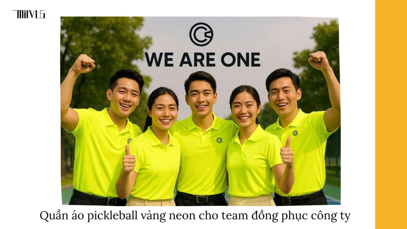 Quần áo pickleball màu vàng neon năng động