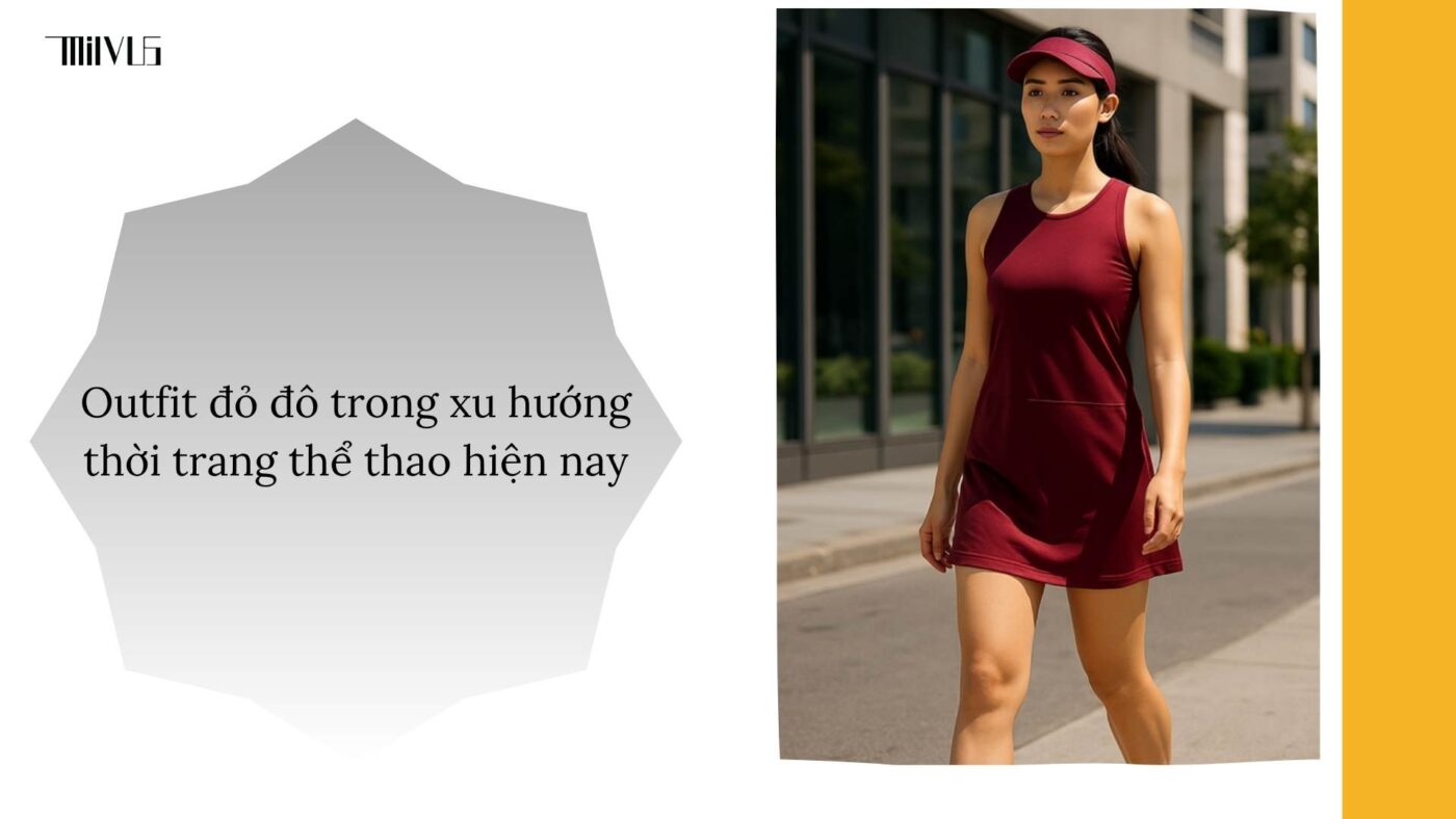 Quần áo pickleball màu đỏ đô cá tính