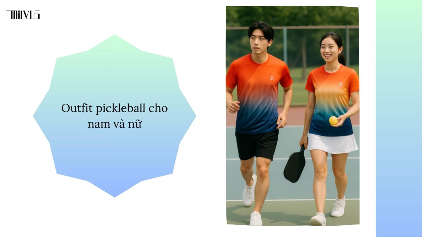 Outfit pickleball vải thun co giãn dễ vận động