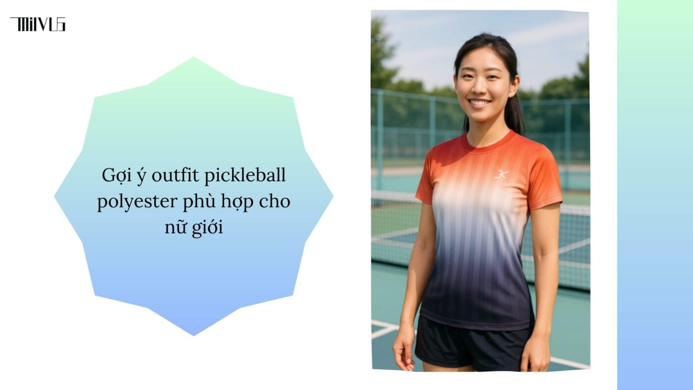 Quần áo pickleball chất liệu polyester nhanh khô