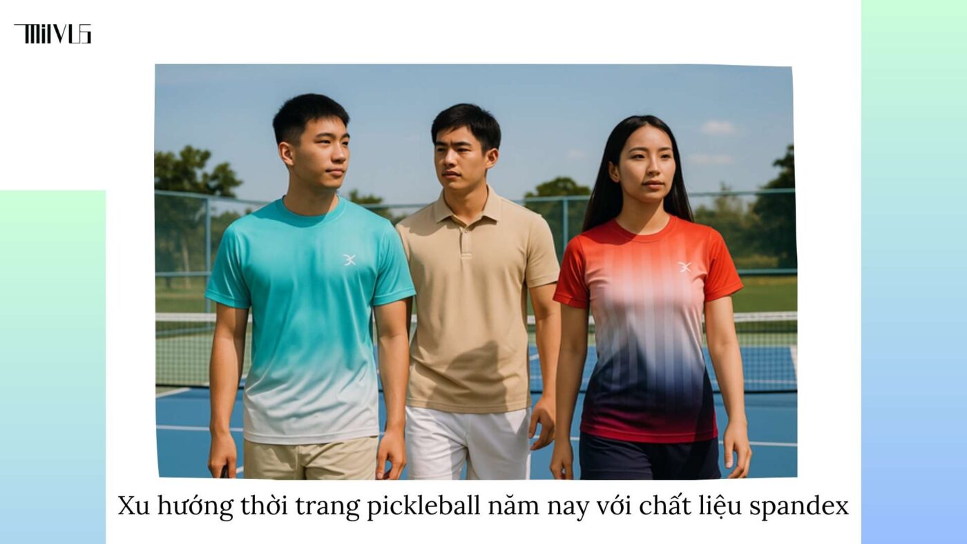 Outfit pickleball vải spandex ôm gọn thoải mái