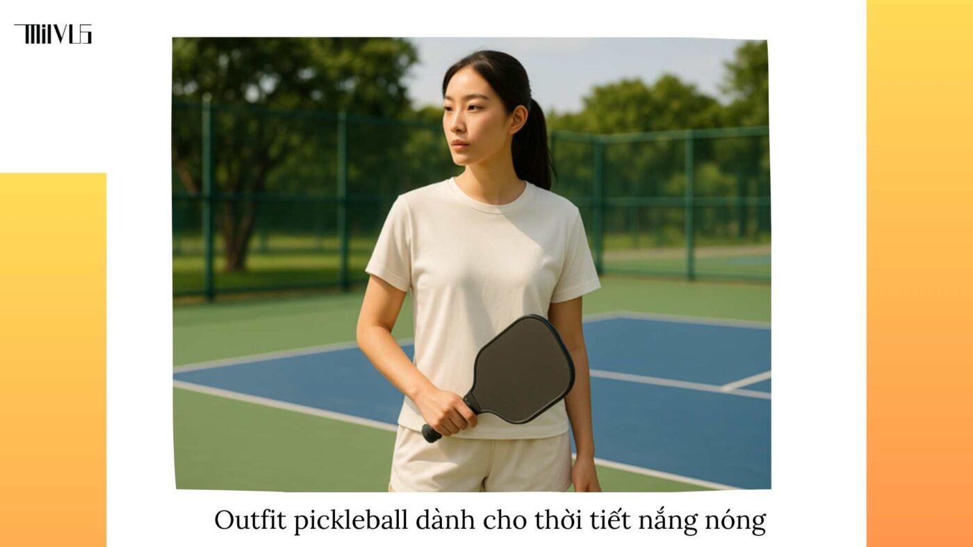 Outfit pickleball vải organic cotton tự nhiên