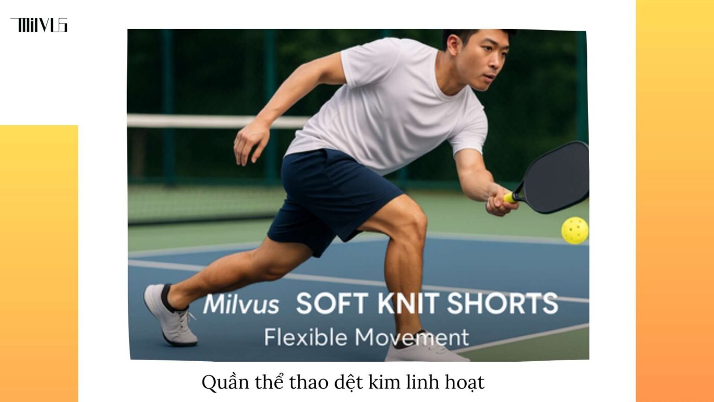 Quần áo pickleball vải dệt kim mềm mại