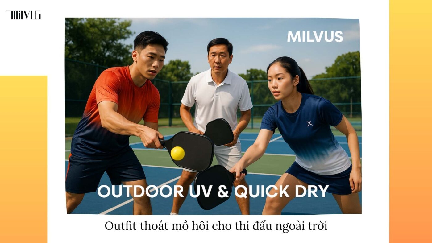 Outfit pickleball chất liệu thoát mồ hôi nhanh