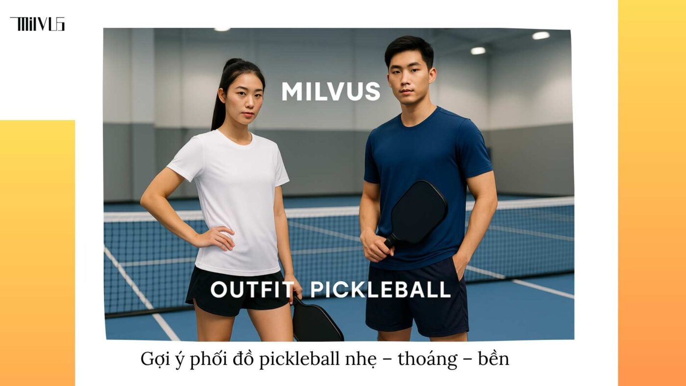 Quần áo pickleball chất liệu thun lạnh kết hợp cotton