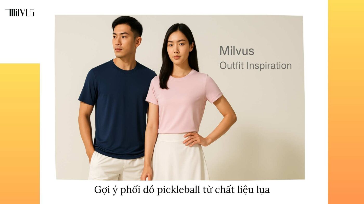 Quần áo pickleball vải lụa thể thao mềm mại