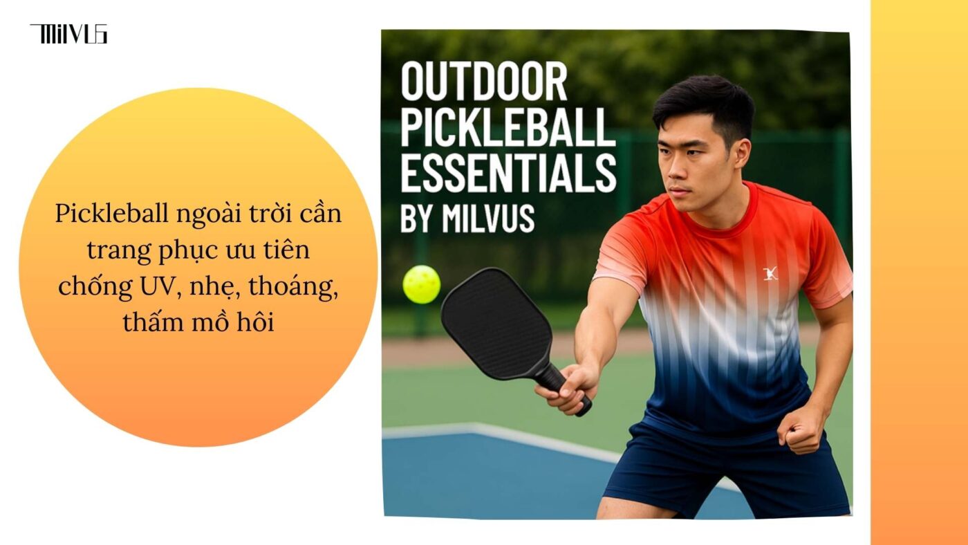 Quần áo pickleball vải chống tia UV bảo vệ da
