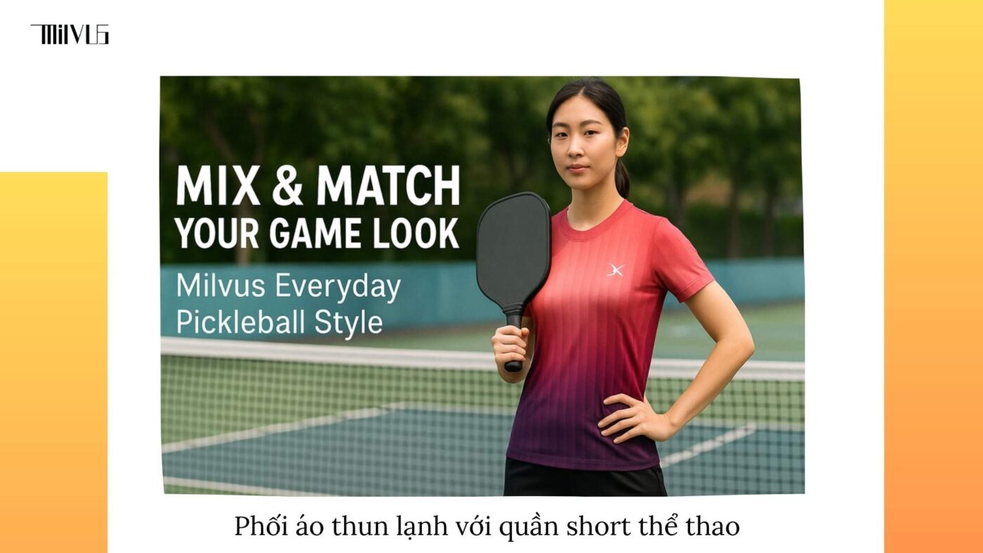 Quần áo pickleball vải thun lạnh co giãn 2 chiều
