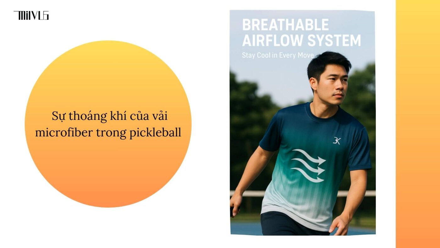 Quần áo pickleball vải microfiber hút mồ hôi nhanh