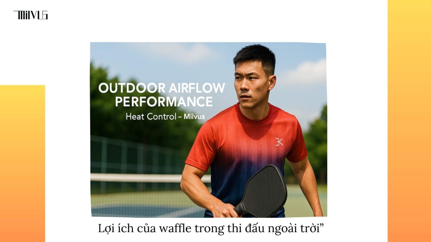 Outfit pickleball chất liệu waffle thoáng khí