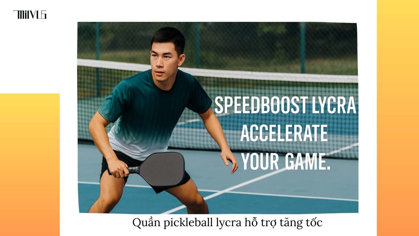 Quần áo pickleball vải lycra co giãn tối ưu