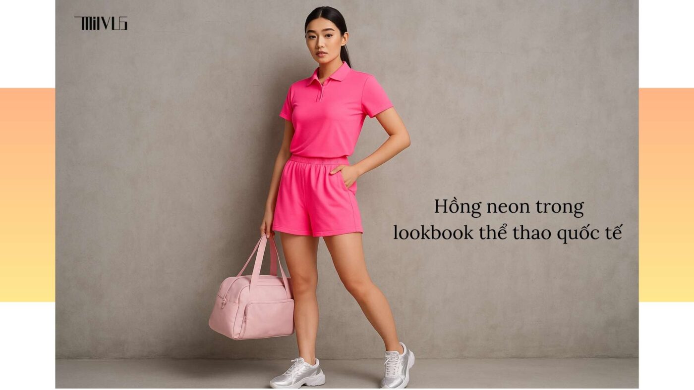 Outfit pickleball màu hồng neon cá tính