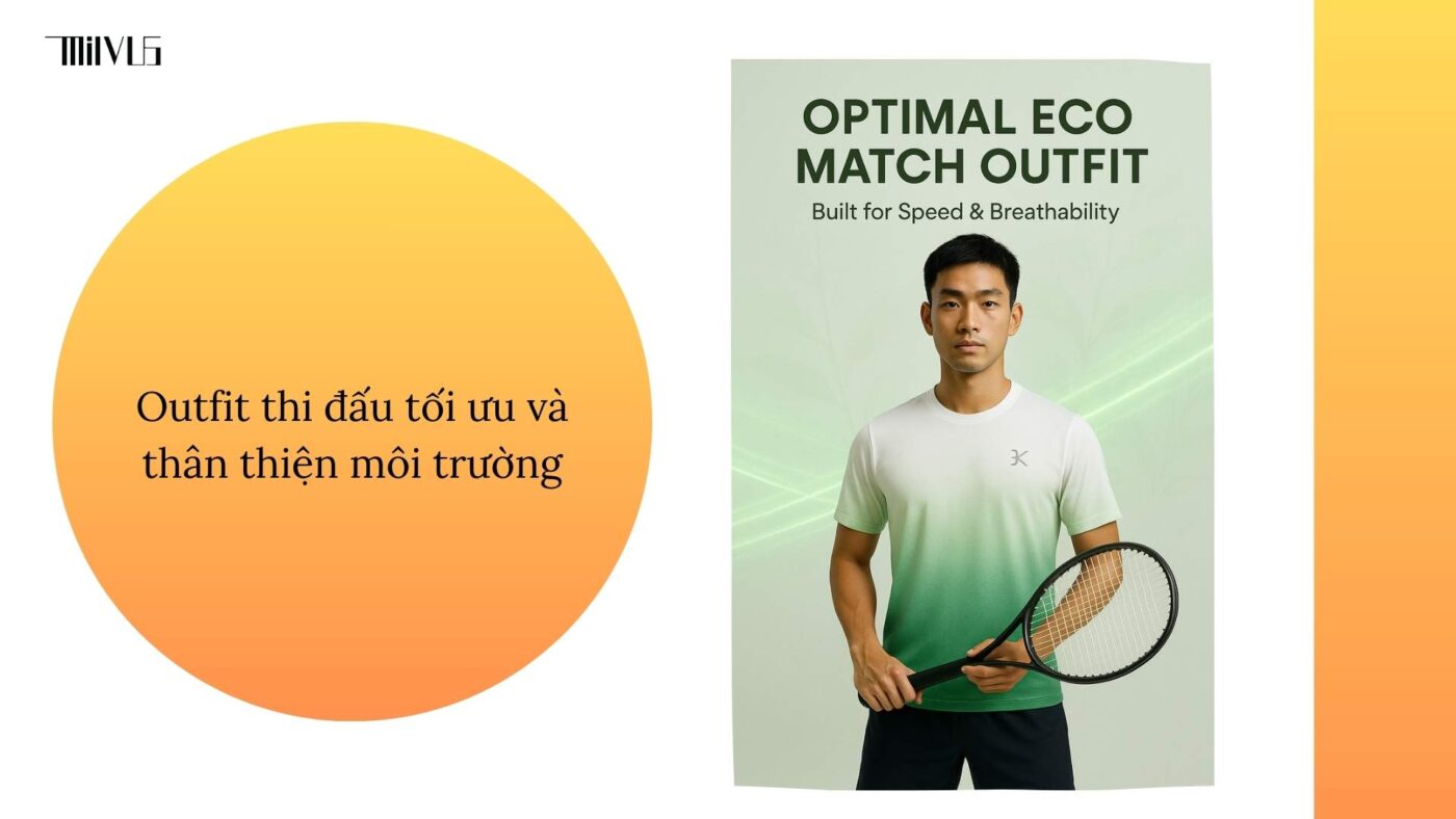 Outfit pickleball chất liệu thể thao bền vững