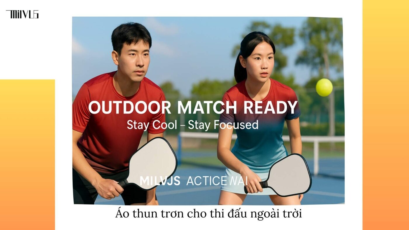 Quần áo pickleball áo thun trơn basic