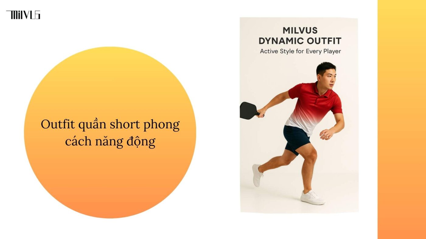 Outfit pickleball quần short năng động