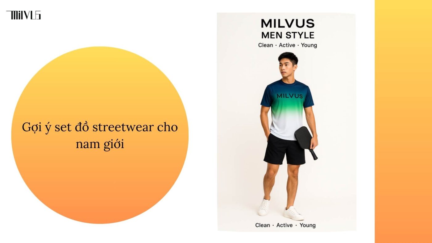 Quần áo pickleball dáng trẻ trung kiểu streetwear