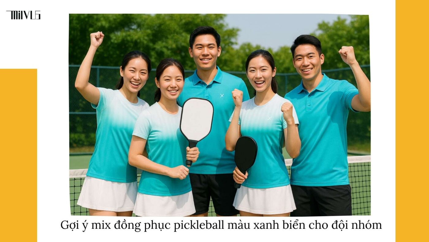 Quần áo pickleball màu xanh biển mát mẻ