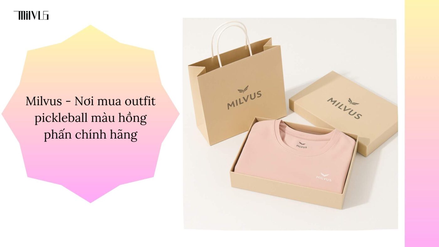 Outfit pickleball màu hồng phấn dịu dàng