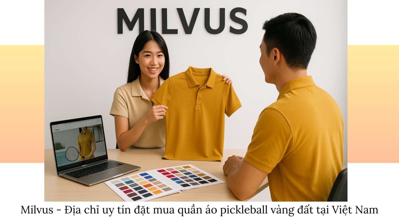 Quần áo pickleball màu vàng đất cá tính