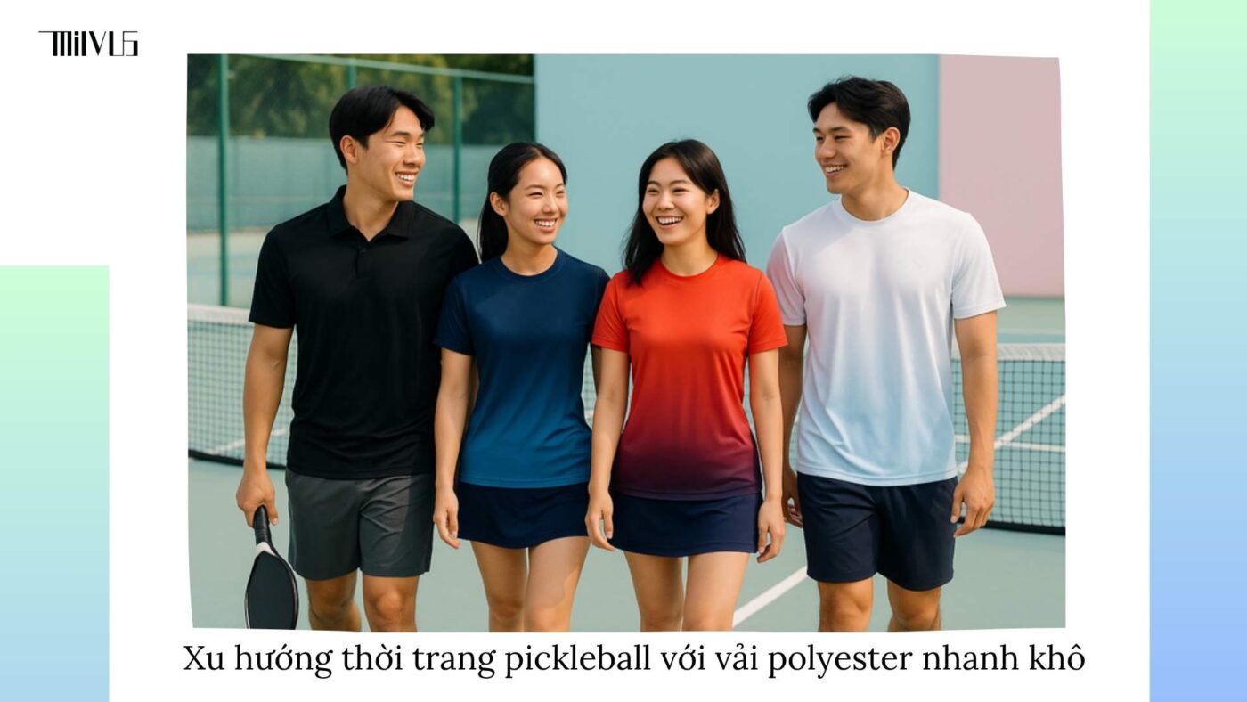 Quần áo pickleball chất liệu polyester nhanh khô