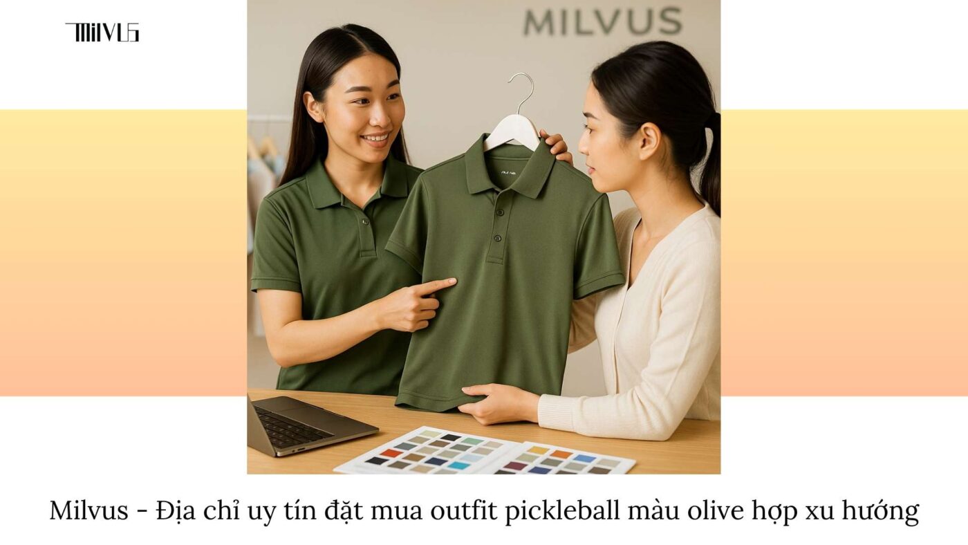 Outfit pickleball màu olive hợp xu hướng 2025