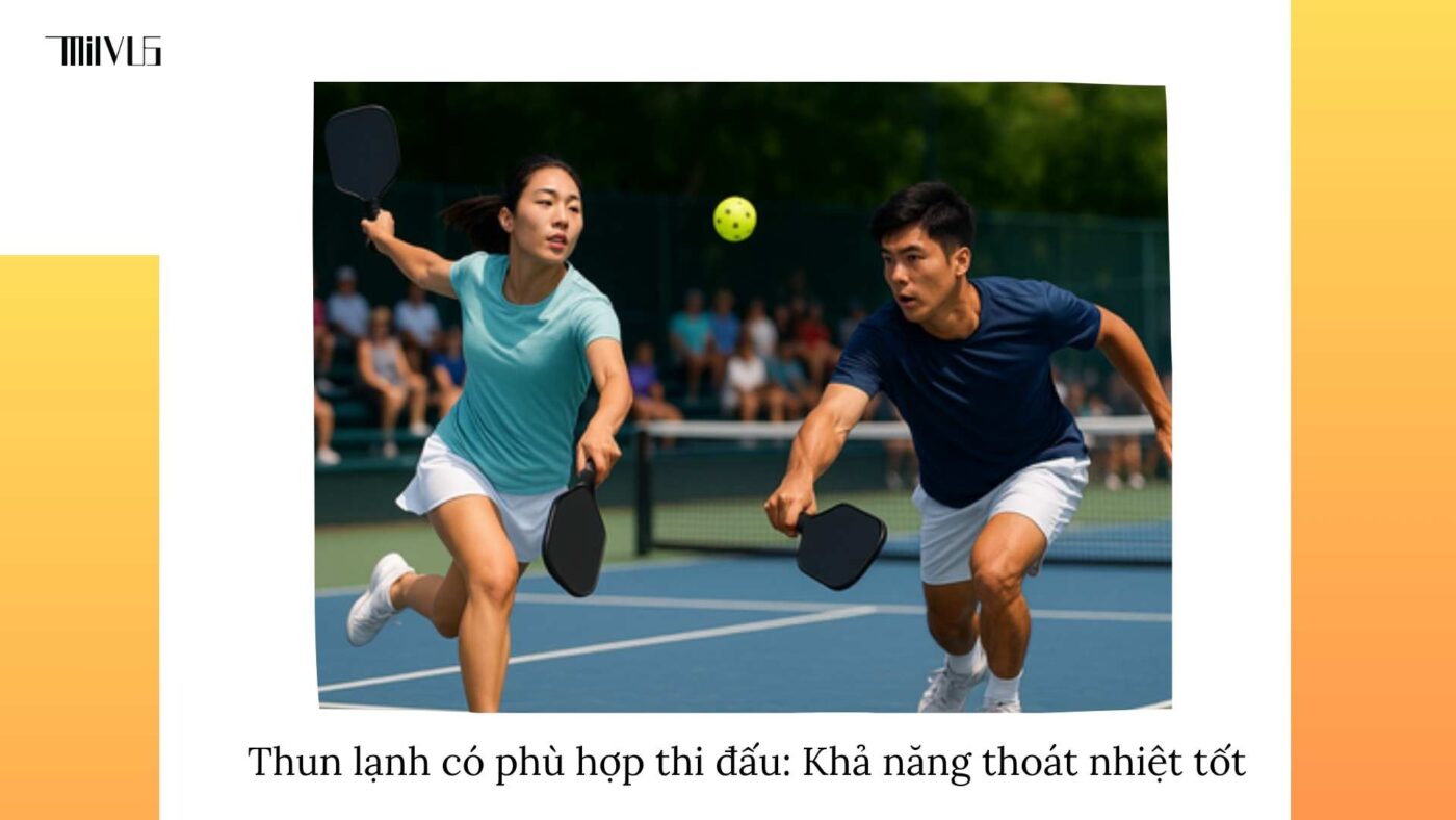 Outfit pickleball chất liệu thun lạnh cho ngày nóng