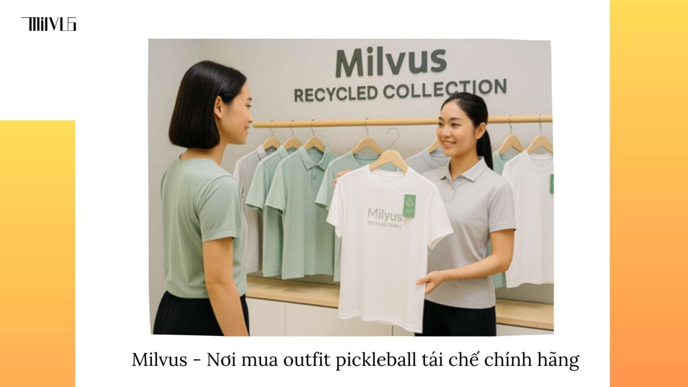 Outfit pickleball chất liệu tái chế bảo vệ môi trường