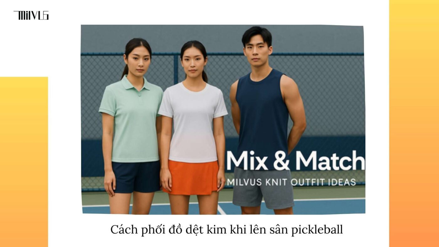 Quần áo pickleball vải dệt kim mềm mại
