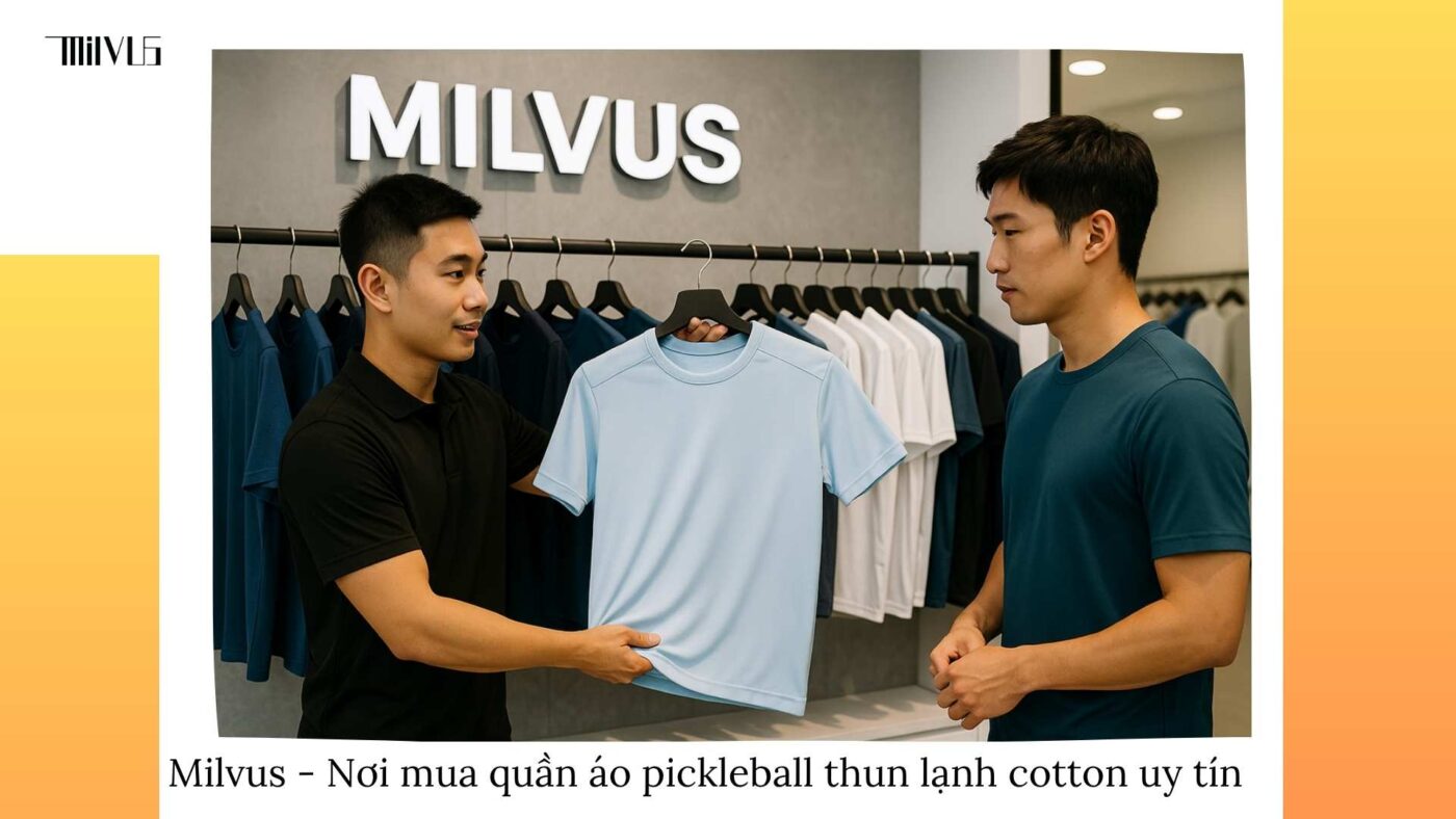Quần áo pickleball chất liệu thun lạnh kết hợp cotton