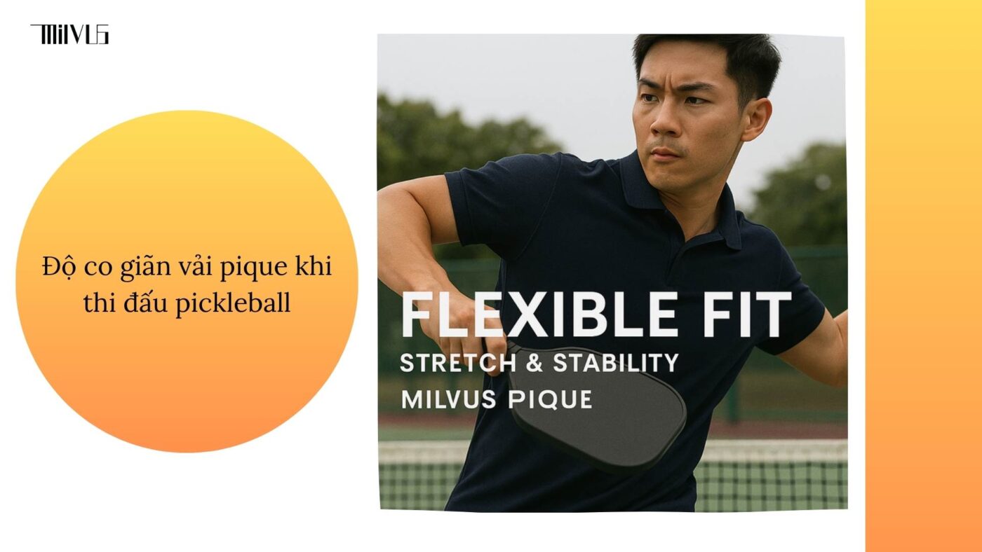 Quần áo pickleball vải pique bền màu