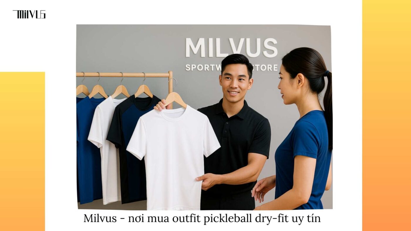 Outfit pickleball chất liệu dry-fit thoáng mát