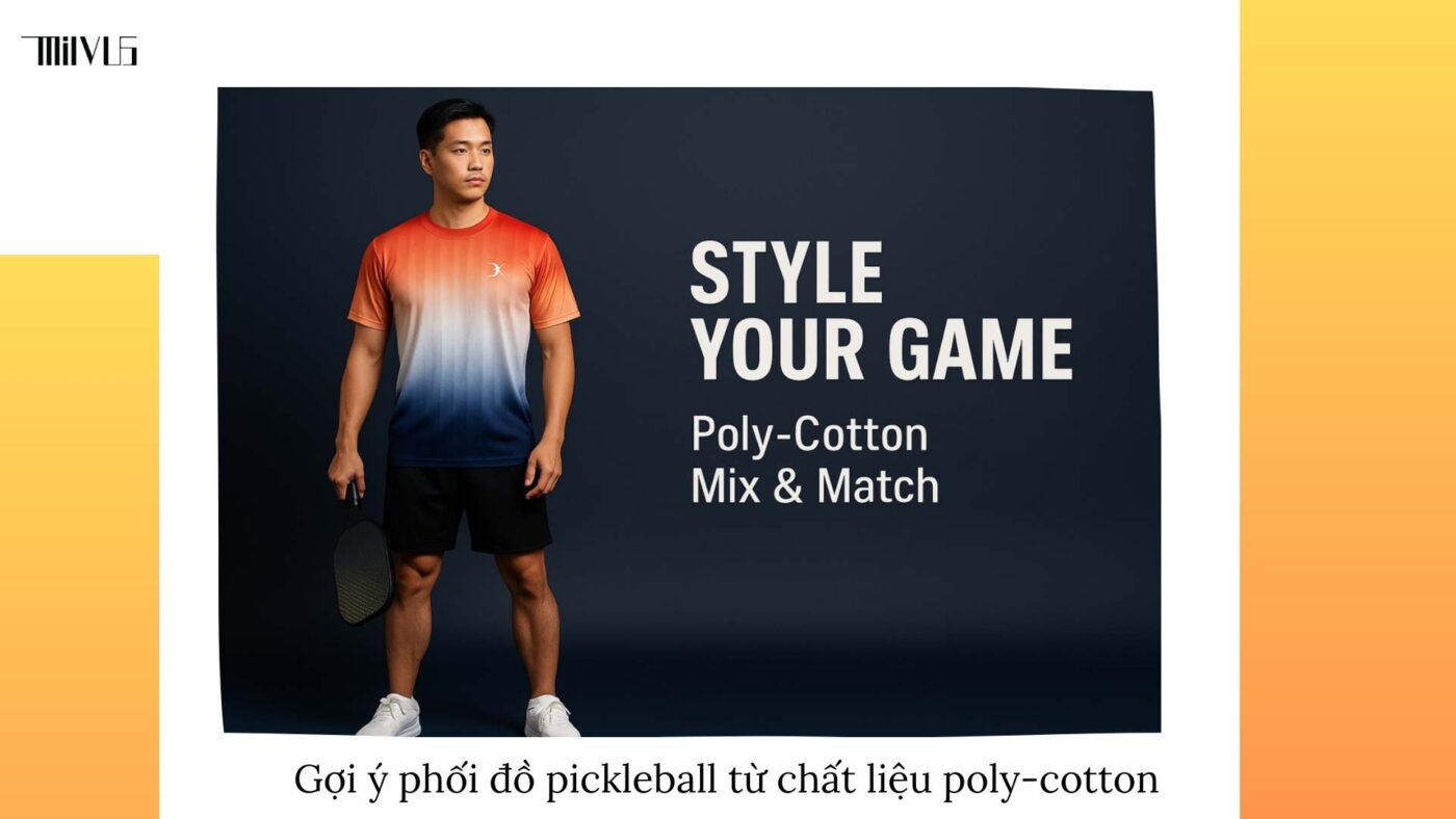 Outfit pickleball chất liệu poly-cotton chống nhăn
