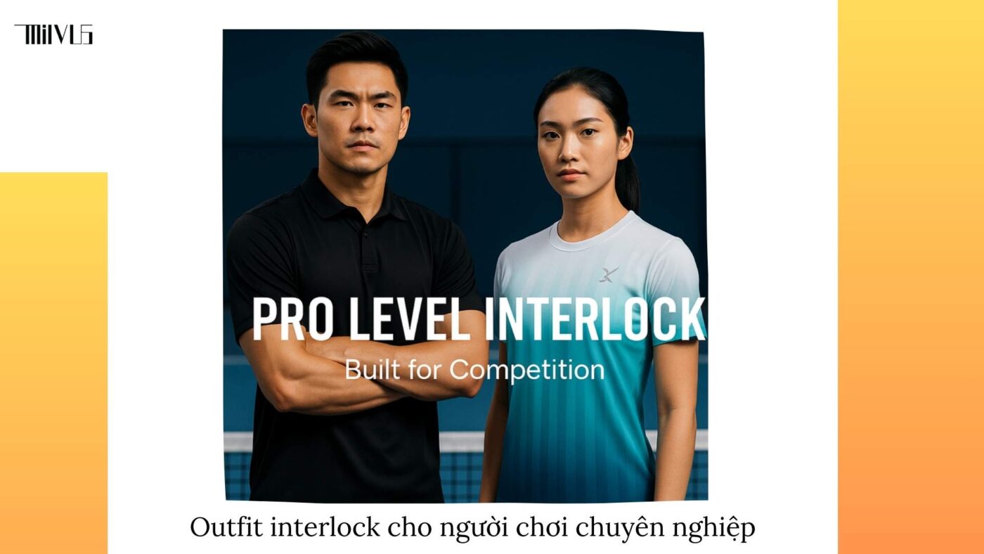 Outfit pickleball chất liệu interlock mềm