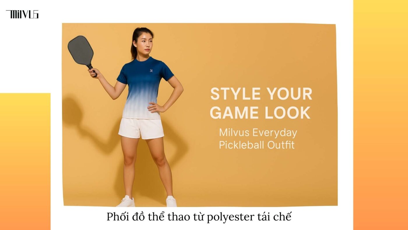 Quần áo pickleball vải polyester tái chế