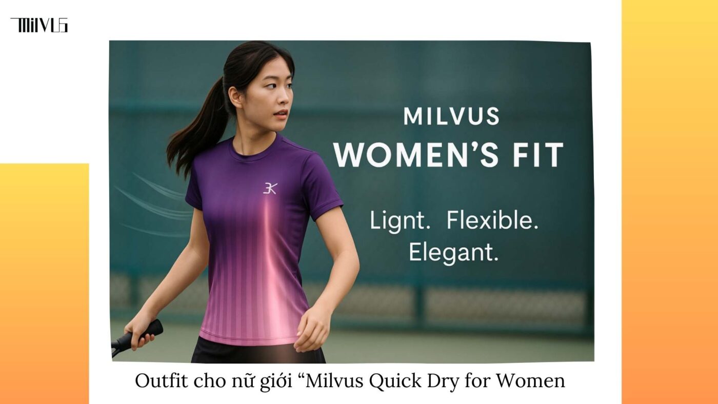 Outfit pickleball chất liệu quick dry cho mùa hè