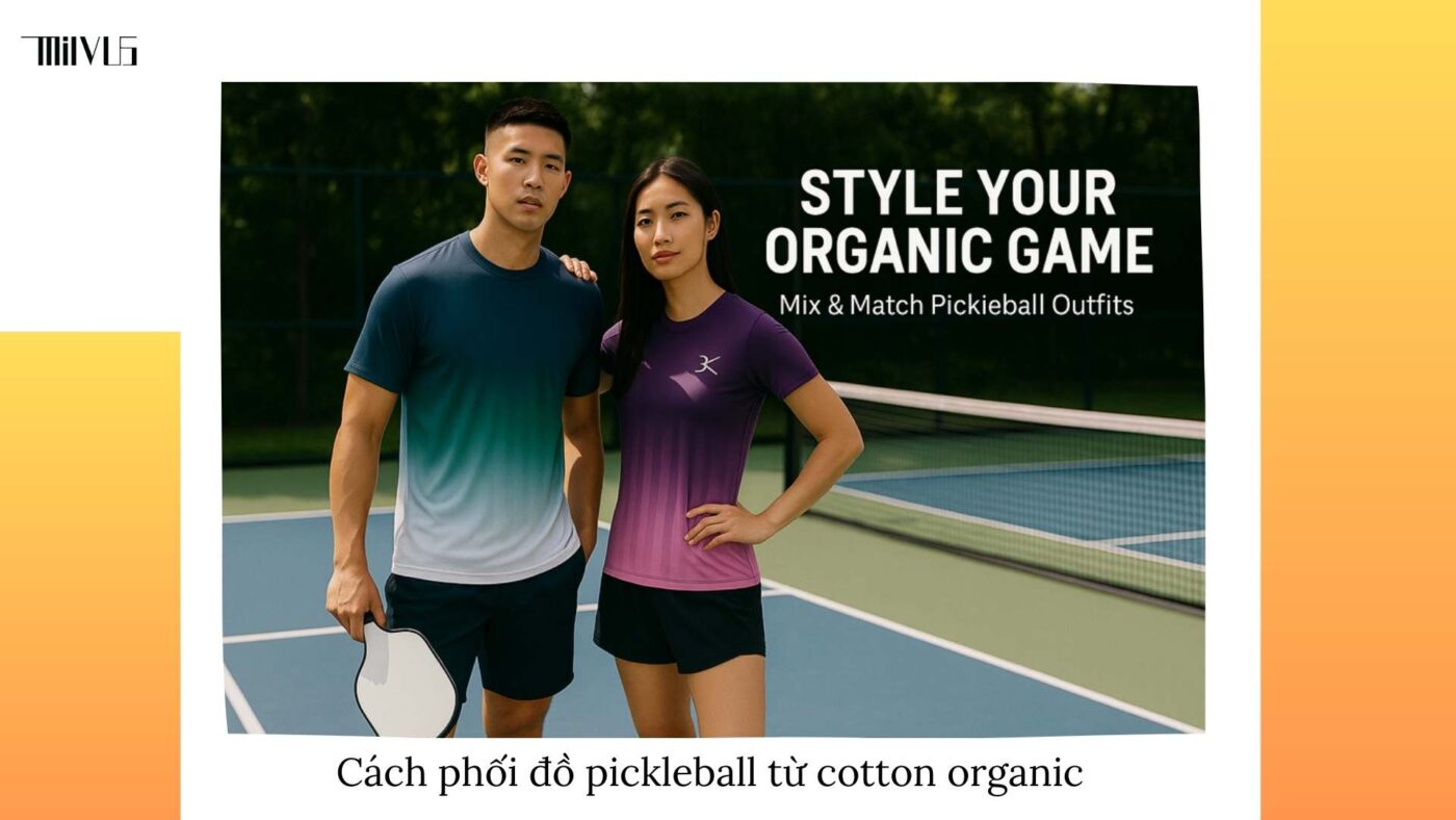Quần áo pickleball vải cotton organic tự nhiên