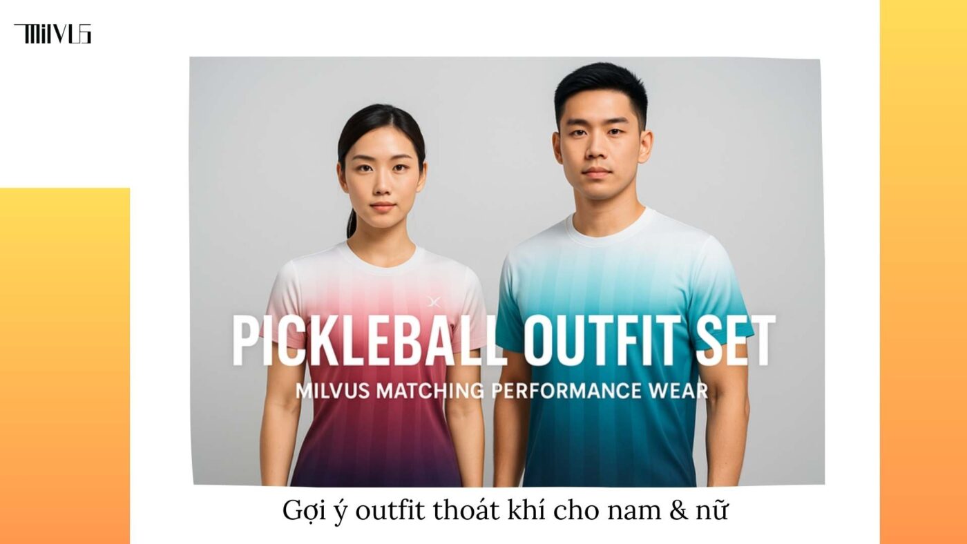 Quần áo pickleball vải thoát khí nhanh không bí