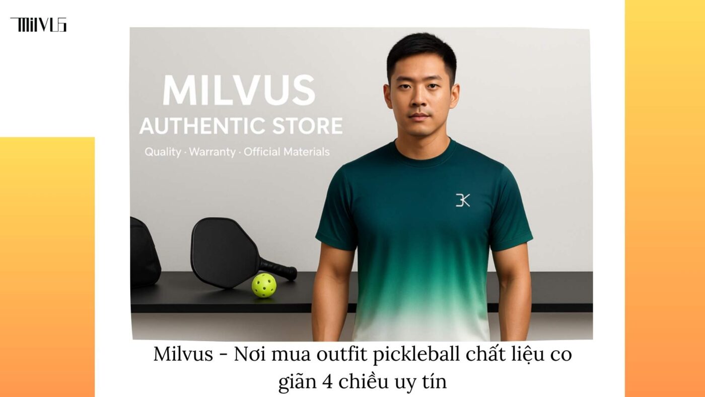 Outfit pickleball chất liệu co giãn 4 chiều