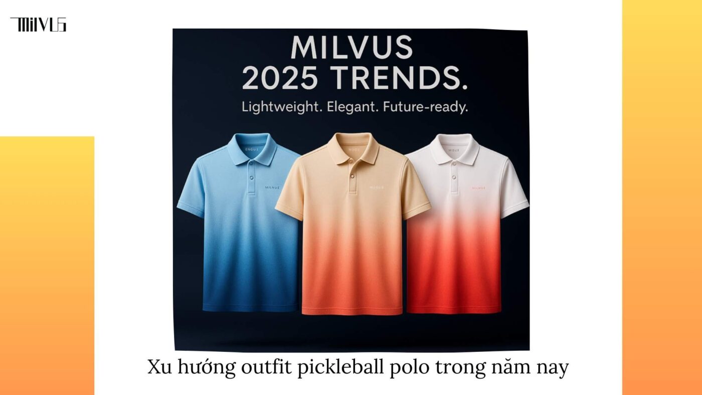 Outfit pickleball áo polo thanh lịch