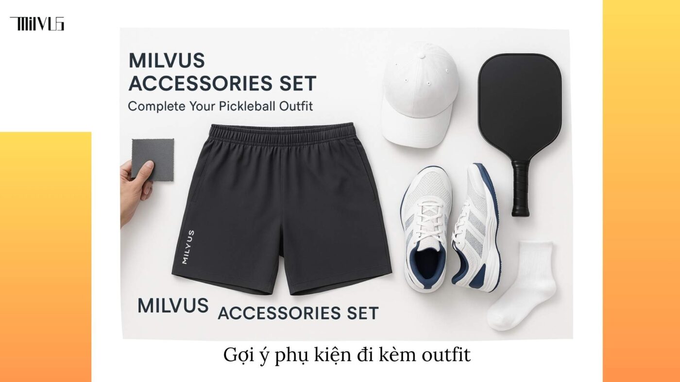 Outfit pickleball quần short năng động